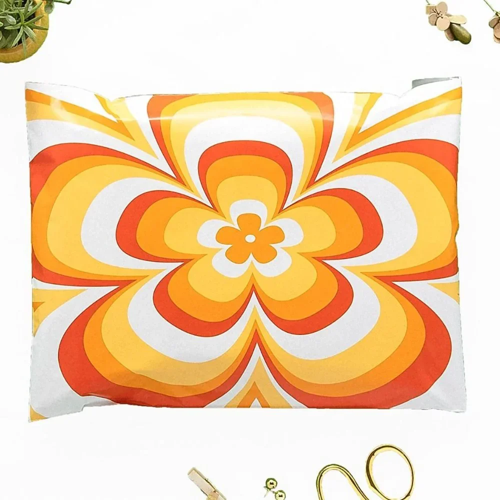 Flower Power Poly Mailers 10x13 Pack of 25